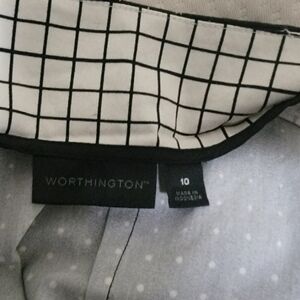 Worthington black & white pencil skirt